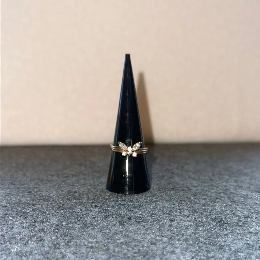 Elegant Gold‎ colored Butterfly Ring